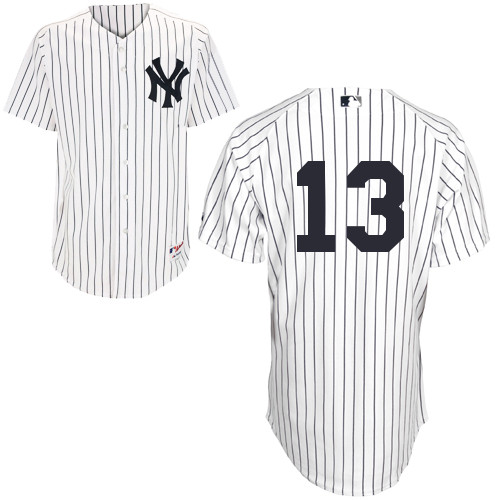 alex Rodriguez #13 MLB Jersey-New York Yankees Men's Authentic Home White Baseball Jersey - Click Image to Close